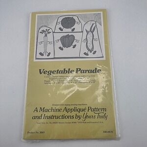 Vintage Vegetable Parade Applique Pattern Yours Truly‎ Sewing Craft Project